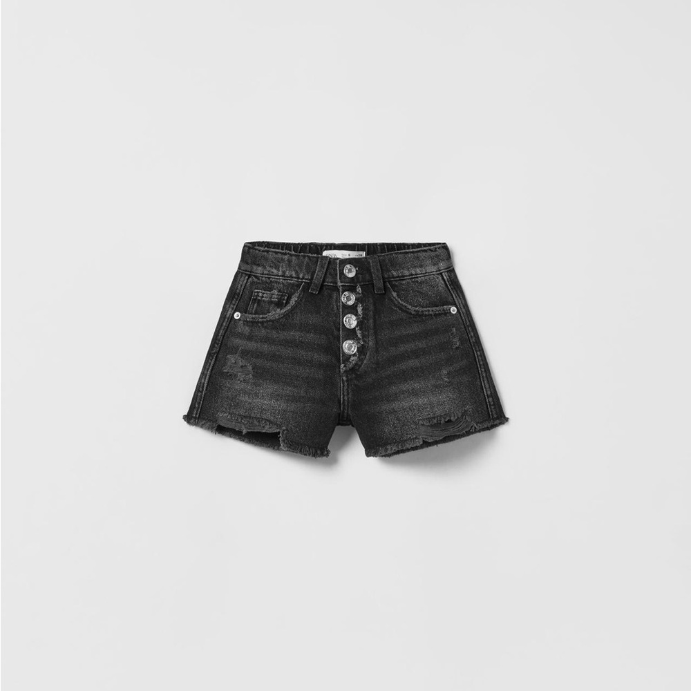 Zara Black Denim Kids Shorts